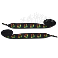 Rasta Lion Head Shoelaces - Thick