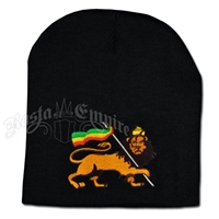 Lion of Judah on Black Beanie Cap