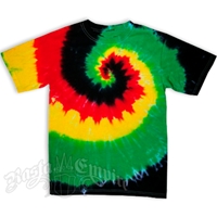 Rasta Spiral Tie Dyed Short Sleeve T-Shirt - Youth's