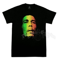 Bob Marley Face and Redemption Black T-Shirt - Men's