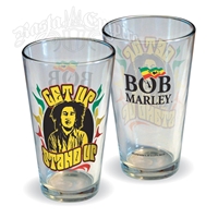 Bob Marley Get Up Stand Up Pint Glass