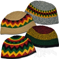 Rasta Multi Color Skull Cap