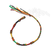 Rasta and Reggae Silk Wrapped Bracelet/Anklet