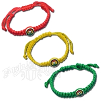Rasta Fimo Bead Bracelet - 3 Piece Set