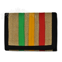 Rasta Jute Tri-Fold Wallet
