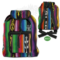 Multi Colored Striped Backpack