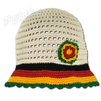 Rasta Flower Hat - Natural