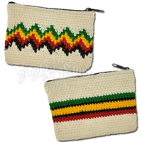 Rasta Crochet Coin Purse - Natural
