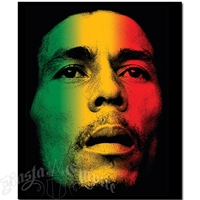 Bob Marley Face Fleece Throw