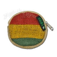 Rasta Round Hemp Coin Purse