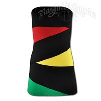 Rasta and Reggae Strapless Top With Waves