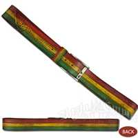 Rasta Stripe Handmade Leather Belt
