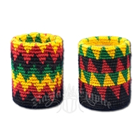 Rasta Crochet Pen & Pencil Cup Holder