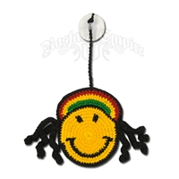 Rasta and Reggae Happy Face with Dreads and Suction Cup