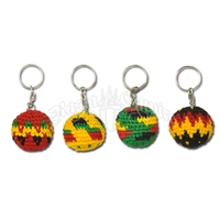 Rasta and Reggae Hackysack Keychain