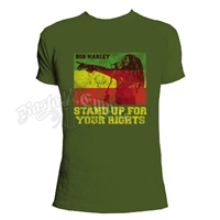 Bob Marley Stand Up For Your Rights Vintage Olive T-Shirt - Men's