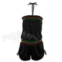 Rasta and Reggae Tube Top Smocked Romper