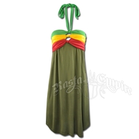 Rasta Cover Up Short Dress - Sage