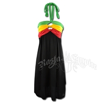 Rasta Cover Up Short Dress - Black