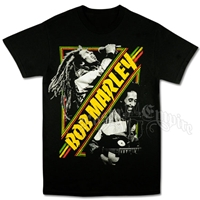 Bob Marley Rasta Allover Black T-Shirt - Men's