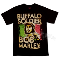 Bob Marley Buffalo Soldier Black T-Shirt - Men's
