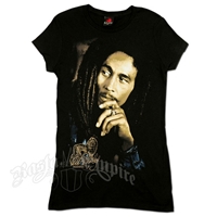 Bob Marley Lion And Legend Black T-Shirt - Women's