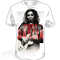 Jerry Garcia Shades and Guitar White T-Shirt - Men's