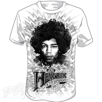 Jimi Hendrix Wing Emblem White T-Shirt – Men’s
