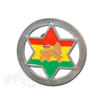 Rasta Lion of Judah Star Belt Buckle