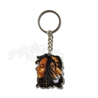 Bob Marley Profile and Lion Metal Keychain
