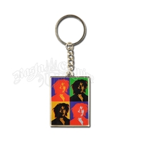 Bob Marley Andy Warhol Style Metal Keychain