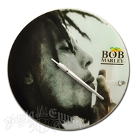 Bob Marley Smoking Glass Clock