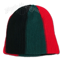 Green Black Red Loose Fit Beanie