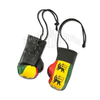 Mini Boxing Gloves - Rasta & Lion of Judah