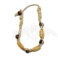 Wood Beads and Hemp Bracelet