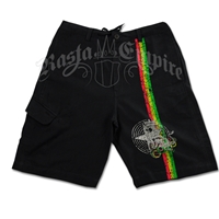 Rasta Lion Star Cotton Shorts - Men's