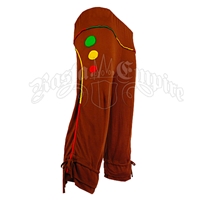Rasta Brown Capris with Dots - Women's