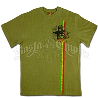 Rasta Lion Star Sage T-Shirt - Men's