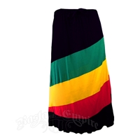 Rasta and Reggae Black Wave Skirt