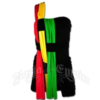 Rasta and Reggae Over One Shoulder With Attached Shorts