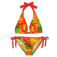 Rasta Safari Triangle Top & String Bottom Bikini Swimsuit