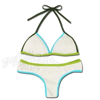 Pastel Triangle Top & Bottom Bikini Swimsuit