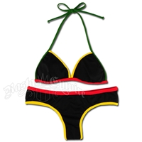 Rasta Triangle Top & Rasta Bottom Bikini Swimsuit