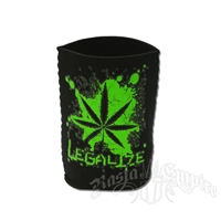 Legalize It Distressed Pot Leaf Can Koozie Beverage Cooler