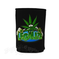 Legalize It Cartoon Pot Leaf Can Koozie Beverage Cooler