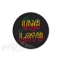 Rasta One Love Round Patch