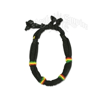 Rasta Cord/Jute Accent Bracelet - Black
