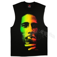 Bob Marley Toke Black Muscle Tee - Men's