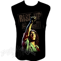 Bob Marley Rise Up Black Muscle Tee - Men's