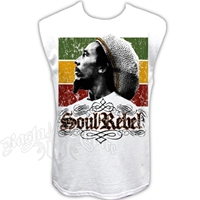 Bob Marley Soul Rebel White Muscle Top - Men's